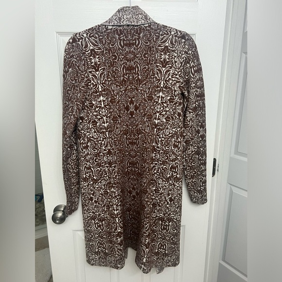 Rose Brown Brown and White Patterned Cardigan - Picture 4 of 5